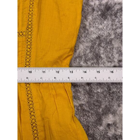 New Point Sur Dress 0 Womens Yellow Gold Cotton Tie Stap Midi J Crew - Picture 5 of 8